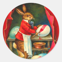 Pegatinas del conejito de pascua del vintage