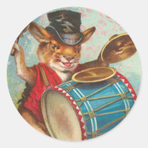 Pegatinas del conejito del vintage