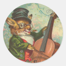 Pegatinas del conejito del vintage