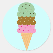 Pegatinas del cono de helado