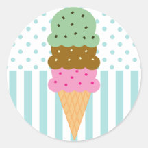 Pegatinas del cono de helado