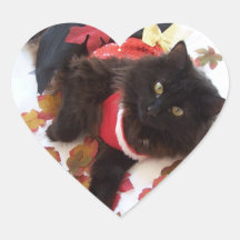 pegatinas del corazón del gatito