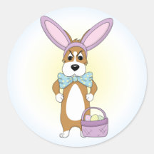 Pegatinas del Corgi de Pascua