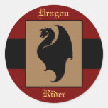 Pegatinas del cumpleaños del jinete del dragón