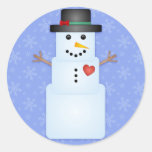 Pegatinas del día de fiesta del muñeco de nieve de