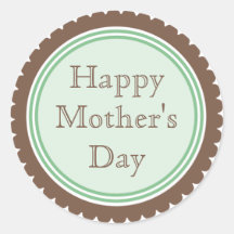 Pegatinas del día de madre de la menta del chocola