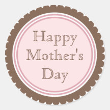 Pegatinas del día de madre del rosa del chocolate 