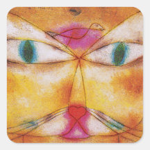 Pegatinas del gato:  "Gato y pájaro" por Paul Klee