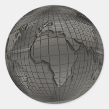 Pegatinas del globo del mundo de la mirada del met