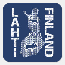 Pegatinas del MAPA de FINLANDIA - Lahti