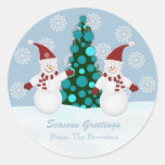 Pegatinas del muñeco de nieve del navidad