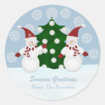 Pegatinas del muñeco de nieve del navidad