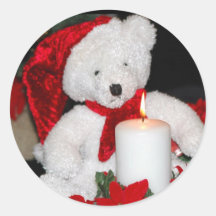 Pegatinas del oso de peluche del navidad