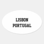 Pegatinas del óvalo de Lisboa Portugal