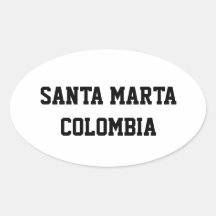 Pegatinas del óvalo de Santa Marta Colombia
