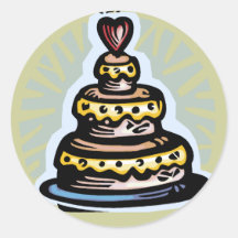 Pegatinas del pastel de bodas
