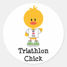 Pegatinas del polluelo del Triathlon
