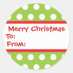 Pegatinas del regalo de Chirstmas
