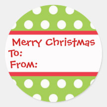 Pegatinas del regalo de Chirstmas