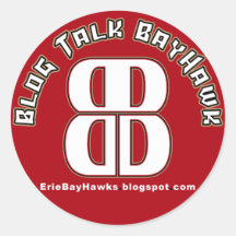 Pegatinas del rojo de BayHawk de la charla del blo