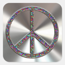Pegatinas del signo de la paz de las joyas