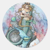 Pegatinas eternos de la sirena del amor por Molly 