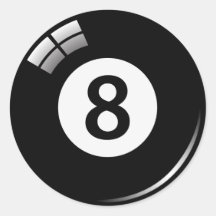 Pegatinas/etiquetas mágicos de la bola de piscina 