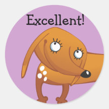 Pegatinas excelentes de la recompensa - perrito