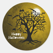 Pegatinas extravagantemente amarillos de Halloween