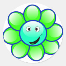 Pegatinas felices de la flor de la cara