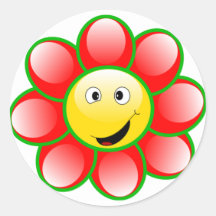 Pegatinas felices de la flor de la cara