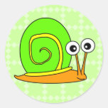 Pegatinas felices del caracol