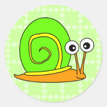 Pegatinas felices del caracol