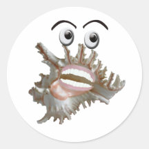 Pegatinas felices del Seashell de los dientes limp
