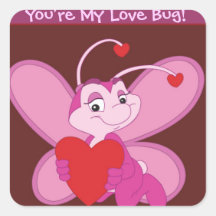 Pegatinas - insecto del amor