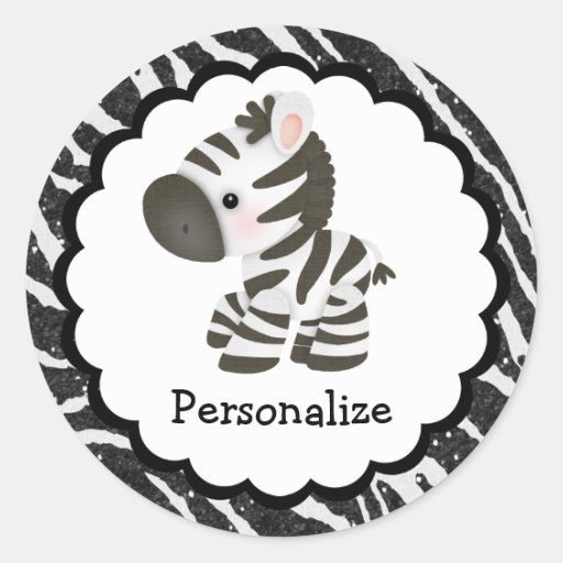 Pegatinas lindos de la cebra y del estampado de an de Zazzle.es