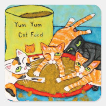 Pegatinas lindos del arte del gatito del amante de
