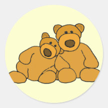 Pegatinas lindos del oso de peluche del CT Brown