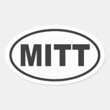 Pegatinas ovales de Mitt Romney (hoja de 4)