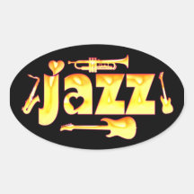 Pegatinas ovales del jazz