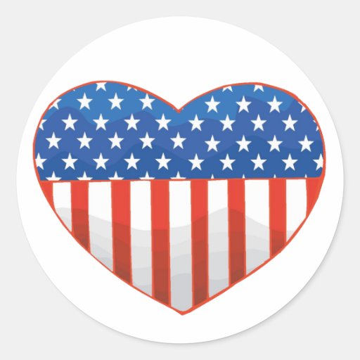 Pegatinas patrióticos del corazón
