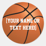 Pegatinas personalizados del círculo del baloncest