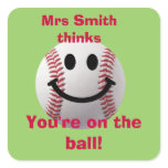 Pegatinas personalizados del profesor - en la bola pegatinas