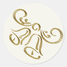 Pegatinas preciosos de Belces de boda del oro