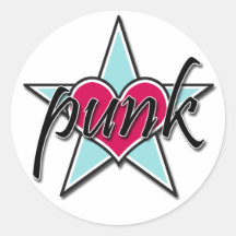 Pegatinas punkyes de la estrella de la firma