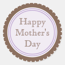Pegatinas púrpuras del día de madre del chocolate 