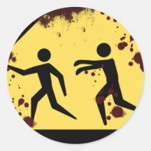 Pegatinas rápidos sangrientos de los zombis