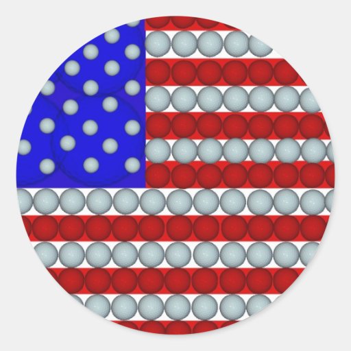 Pegatinas redondos de la bandera americana de las 