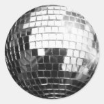 Pegatinas redondos de la bola de discoteca