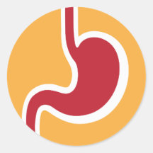 Pegatinas redondos de la gastroenterología del gas